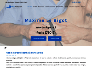 Détails : Maxime Le Bigot, ostéopathie pour adulte à Paris