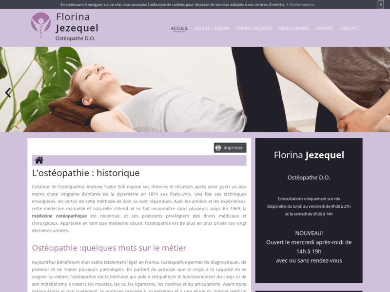 Cabinet d'ostéopathie à Béville-le-Comte: Ostéopathe Florina Jezequel