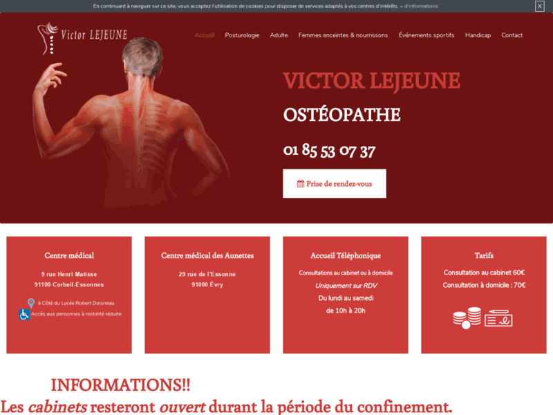 Ostéopathie pour sportifs à Mennecy : Ostéopathe Victor Lejeune