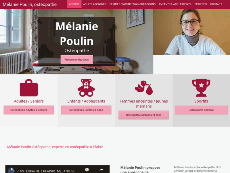 Mélanie Poulin, ostéopathe pour sportifs à Plaisir          