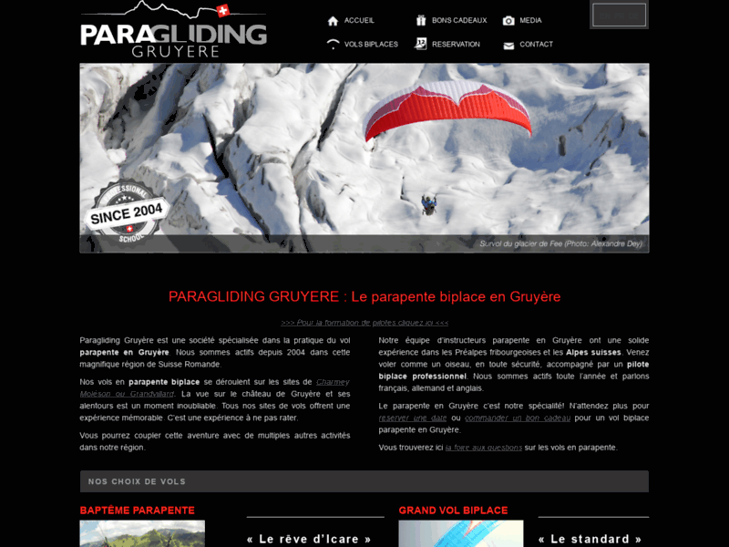 Paraglading Gruyère, club de parapente en Suisse romande
