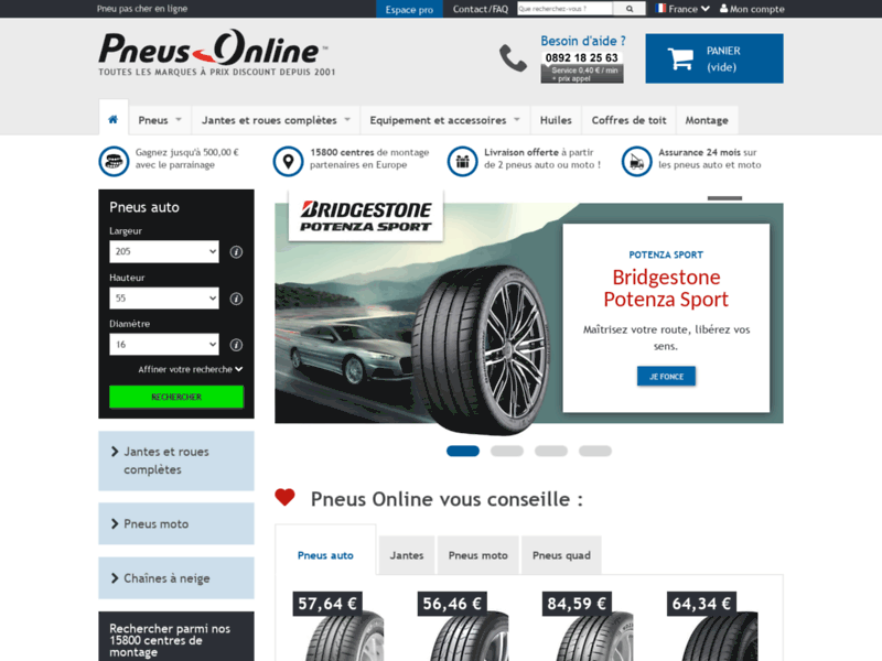 Pneus Online, vente de pneus en Belgique