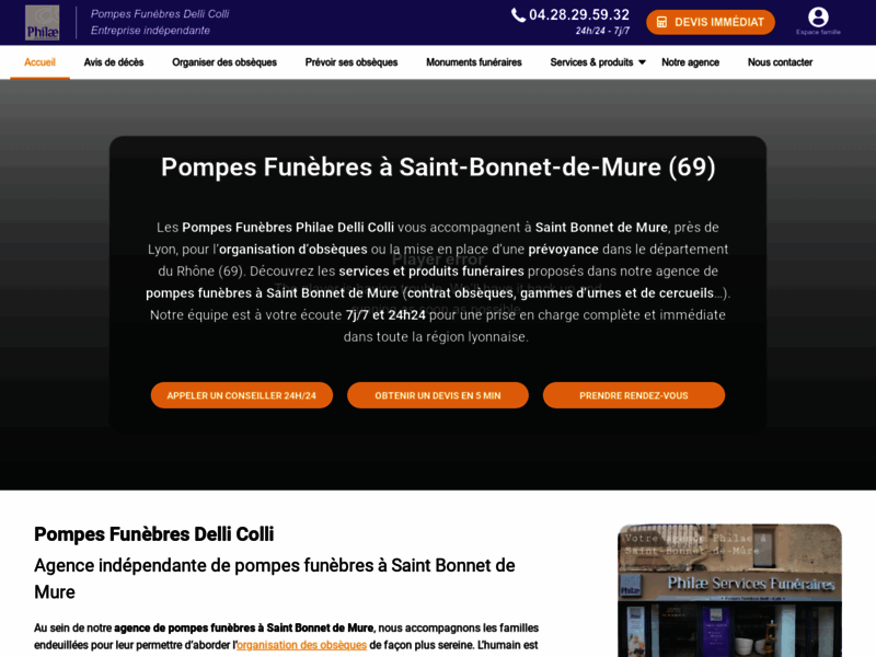 Pompes Funèbres Delli Colli, votre agence de pompes funèbres à Saint-Bonnet-de-Mure