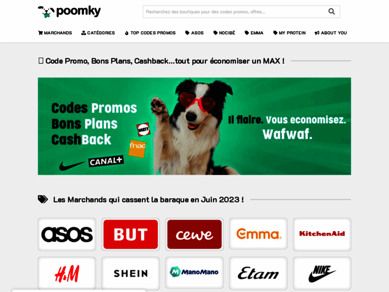 Poomky, cashback et code promo
