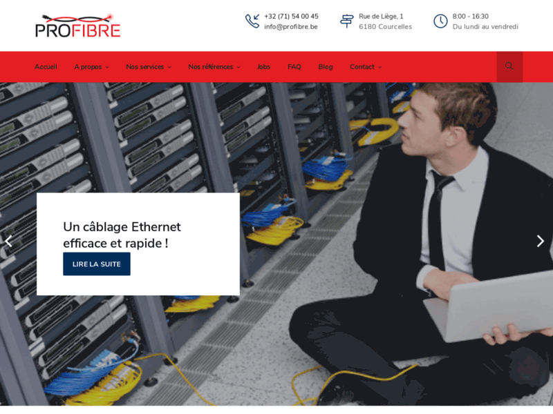Profibre Belgique, votre installateur de câblage informatique Ethernet et de fibre optique