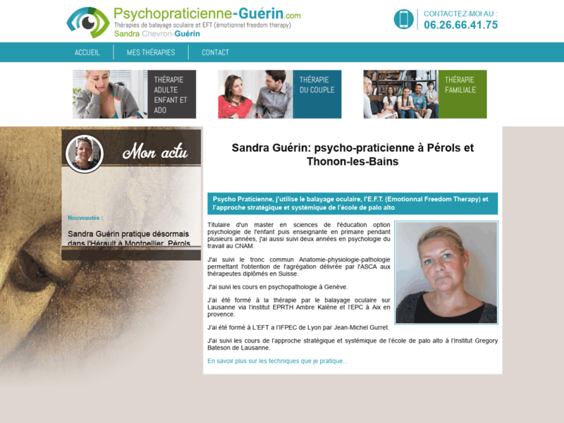 Sandra Guérin, psychothérapeute à Thonon-les-Bains