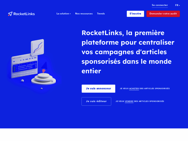 RocketLinks, achat d'articles sponsorisés
