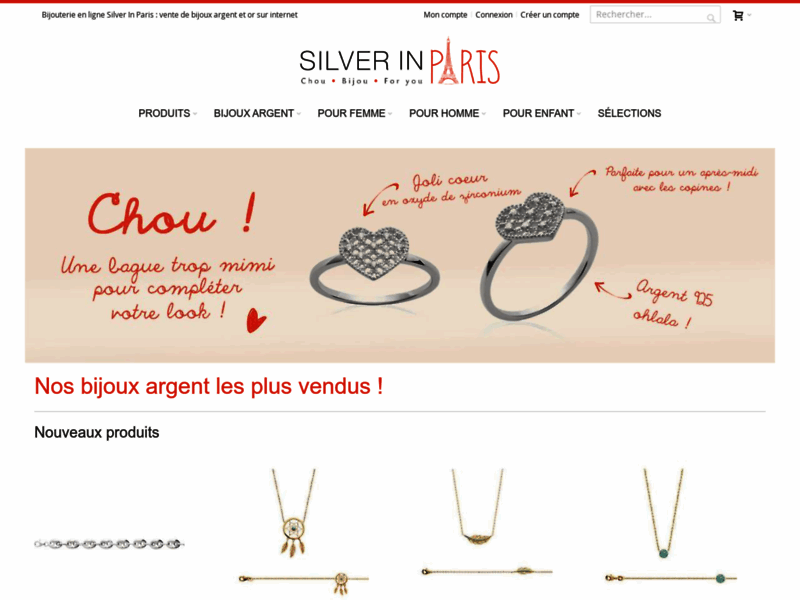 Silver in Paris, bijouterie sur internet