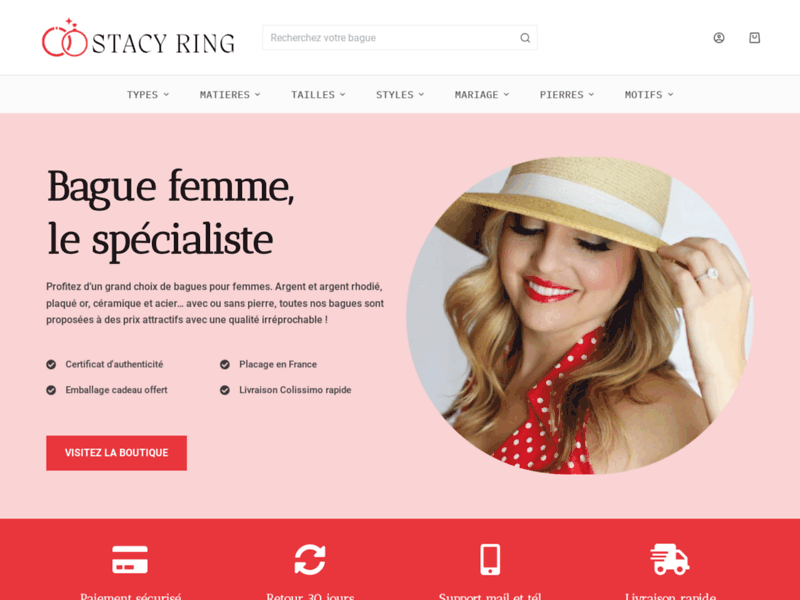 Stacy Ring, bijouterie en ligne