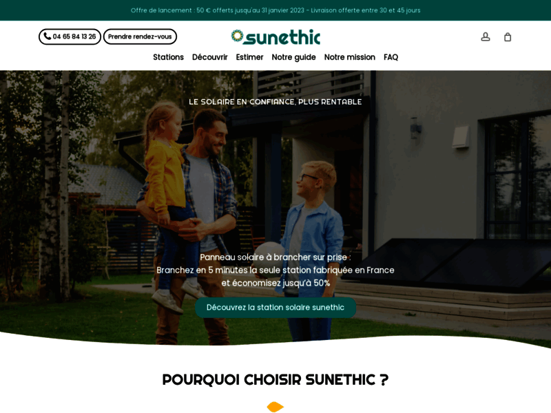 Sunethic, panneaux solaires plug and play