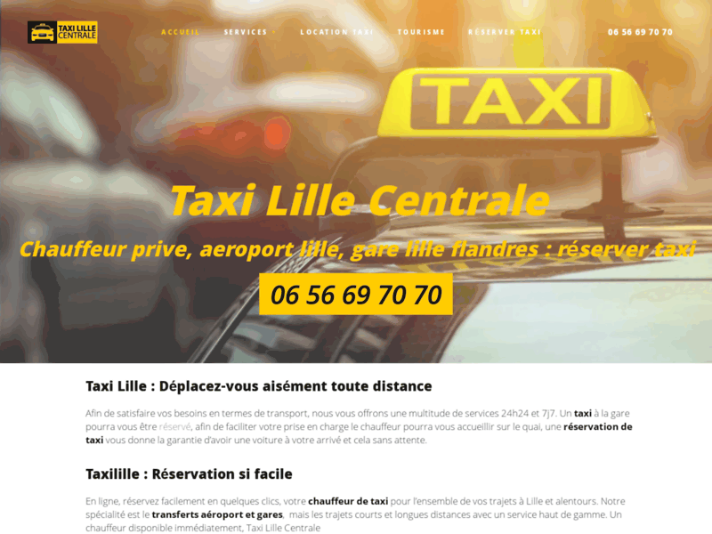 Taxi Lille Centrale, réservation de taxi