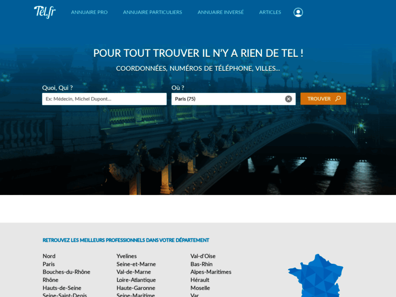 Tel.fr, l'annuaire gratuit qui s'adapte à vous