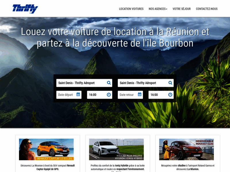 Thrifty Réunion, l’expert en location de voiture à la Réunion pas cher