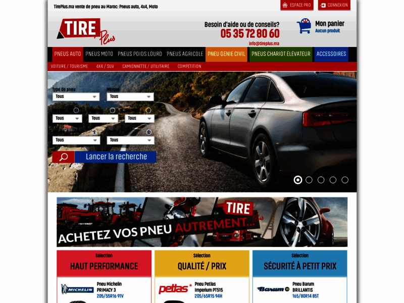 Tireplus, vente des pneus au Maroc