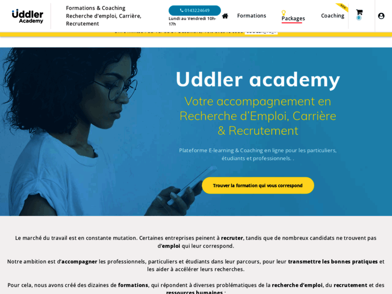 Uddler Academy, des formations  en recrutement et recherche d'emploi