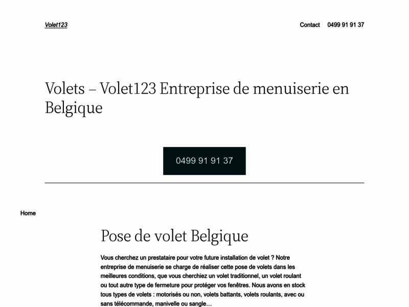 Volet 123, spécialiste belge des volets