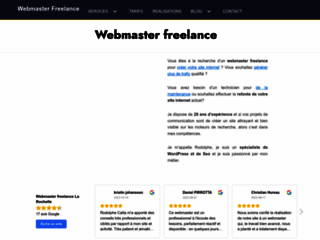 Webmaster freelance depuis 2008 : création de site web & Seo